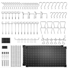 100PCS Black Metal Pegboard Wall Organizer Kit,Paper Towel Holder,closet organizers and storage - Easy storage and organization for Garage, Workb