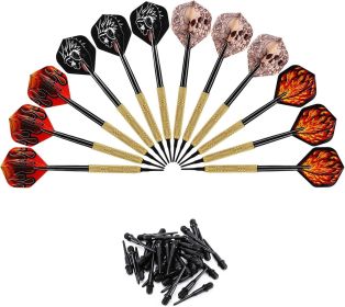 12 Pcs Darts Plastic Tip, Soft Tip Darts Set, 14g Plastic Tipped Dart, Attach Extra 36 Black 2BA Replacement Tips