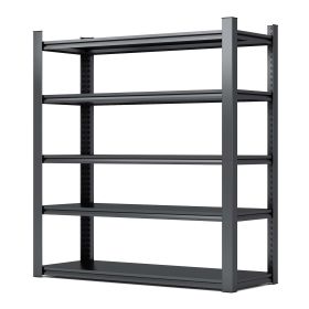 78"H 5 Tier Metal Shelves for Storage Garage Shelving 2000LBS Heavy Duty Storage Shelves Adjustable Garage Shelf Industrial Shelving Unit Storage