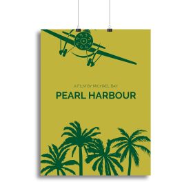 Pearl Habour Minimal Movie Canvas Print or Poster (Type: Standard Framed Canvas Print, size: 12" x 8" / 30cm x 20cm (approx))