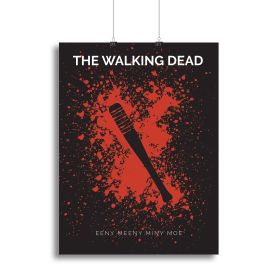 The Walking Dead Eeny Meeny Minimal Movie Canvas Print or Poster (Type: Standard Framed Canvas Print, size: 28" x 20" / 70cm x 50cm (approx))
