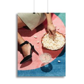 Movie Night #02 Canvas Print or Poster (Type: Poster Print, size: 32" x 24" / 80cm x 60cm (approx))