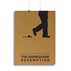 The Shawshank Redemption Minimal Movie Canvas Print or Poster (Type: Standard Framed Canvas Print, size: 28" x 20" / 70cm x 50cm (approx))