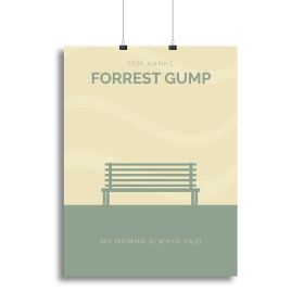 Forrest Gump Minimal Movie Canvas Print or Poster (Type: Poster Print, size: 12" x 8" / 30cm x 20cm (approx))